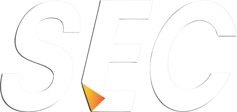 The SEC wordmark in white on black.